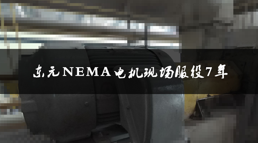 東元NEMA電機(jī)服役7年，運(yùn)行狀態(tài)良好，現(xiàn)場(chǎng)檢測(cè)運(yùn)行狀態(tài)